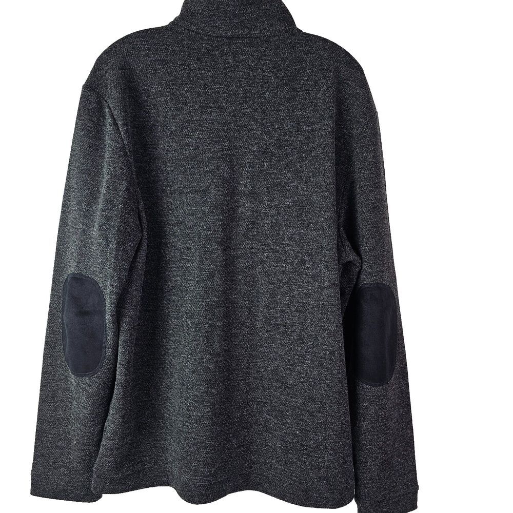 Nicoby Men's 1/4 Zip Pullover Sweater XL Heather‎ Gray Elbow Patch Casual